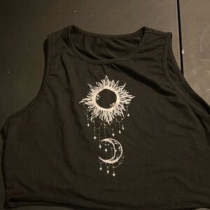 shein large black crop top